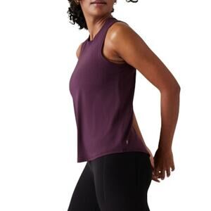 ATHLETA Sleeveless Athletic Top Women S Purple Yoga Stretch Comfort Sporty EUC